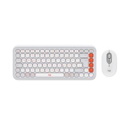 Kit Tastatura Si Mouse Logitech POP ICON COMBO Bluetooth EasySwitch OffWhite