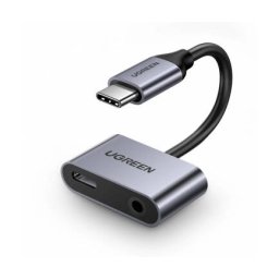 Adaptor Audio UGREEN USB-C - 3.5mm / USB-C CM193 Gri