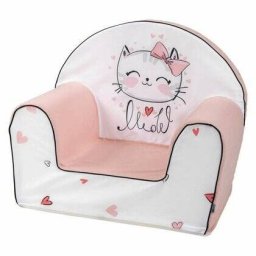 Fotoliu Din Burete Bubaba Kitty Pentru Copii 9luni - 5ani Roz