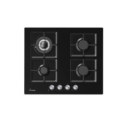 Plita Gaz FRAM FBH-M4IWF-GBK Incorporabila 4 Arzatoare Aprindere Electrica Sticla Negru