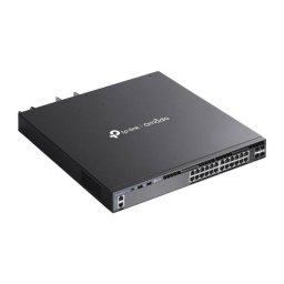 Switch TP-Link SG6428XHP cu Management Stackable L3 24 Porturi Gigabit RJ45 PoE+ 4x 10 Gbps SFP+ Negru