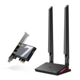Adaptor Wireless TP-Link Archer TBE550E BE9300 Wi-Fi 7 Bluetooth 5.4 PCIe 9300Mbps 2 Antene Externe Negru