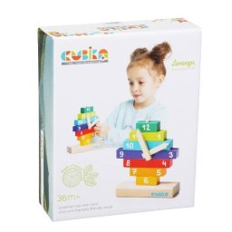 Jucarie Din Lemn Cubika Sa Invatam Ceasul Multicolor