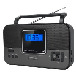 Radio MUSE M-087 PLL Stereo Display LCD Ceas Alarma Boxe Frontale Negru