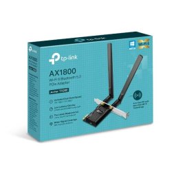 Adaptor Wireless TP-Link Archer TX20E Wi-Fi 6 AX1800 si Bluetooth 5.2 2.4GHz/5GHz Port PCI-E 1800Mbps 2 Antene Externe Negru