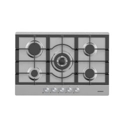 Plita Gaz Heinner HBH-M705IWFIX Incorporabila 5 Arzatoare Gratar Fonta Wok Aprindere Electrica Inox Argintiu
