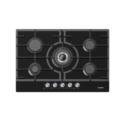Plita Gaz Heinner HBH-M705IWFGBK 5 Arzatoare Aprindere Electrica Wok Incorporabila Sticla Negru