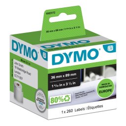 Banda de Etichete Dymo 89mm x 10m White