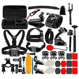 Kit Accesorii PULUZ PKT39 50in1 Combo pentru Camere Video de Actiune 50 Piese