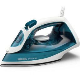 Fier de Calcat Cu Abur Philips DST2020/90 Seria 2000 2000W (240V) Debit Abur 25g/min Si Jet Abur 110g/min Talpa Ceramica Sistem Anti-Picurare Calc Clean Rezervor 250ml Albastru Inchis