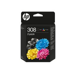 Pachet Combo 2 Pachete Cartuse Cerneala HP 308 Negru/Tricolor