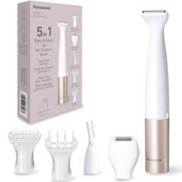 Trimmer 5in1 Panasonic Body&Bikini ES-WM31-P301 Wet&Dry Accesorii Interschimbabile Lame Otel Roz/Alb