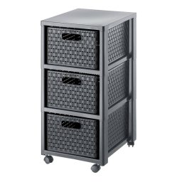 Dulap cu 3 Sertare Rotho Country 71.2 x 32.5 x 37.5CM Plastic Gri