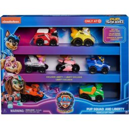 Set Masinute Spin Master Paw Patrol: The Mighty Movie Echipa De Catei Cu Vehicule 7 Piese