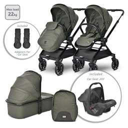 Carucior 3in1 Lorelli Reya Maner Reversibil pana la 22KG Verde