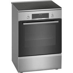 Aragaz Electric Bosch Seria 6 HLS59D351 cu Plita pe Inductie 4 Zone de Gatit si Cuptor Electric 66L Timer Autocuratare EcoClean si Hidrolitica Clasa A Inox