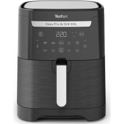 Friteuza cu Aer Cald Tefal EasyFry & Grill XXL EY801815 Capacitate 6.5L Tehnologie Extra Crisp 8 Programe 2 Zone de Gatire 1830W Negru