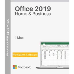 Microsoft Office 2019 Home & Business MacOS 64 bit Multilanguage Bind Medialess