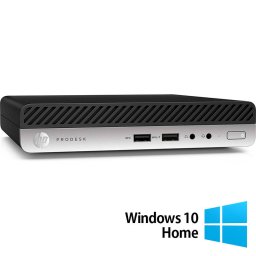 Mini PC HP ProDesk 400 G4 Intel Core i3-8100T 8GB 256GB SSD Windows 10 Home Black