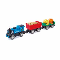 Jucarie HAPE Locomotiva si vagoane cu baterii
