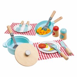 Set Educativ HAPE Joaca micutul Chef pentru gatit si servire
