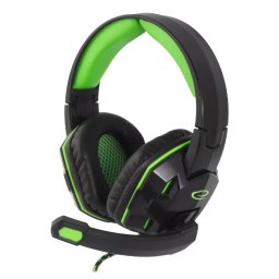 Casti Gaming Esperanza Venom EGH380 Stereo cu Microfon Cablu 2M Negru/Verde