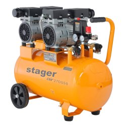 Air 27DS50 compresor aer 50L 8bar 270L/min monofazat angrenare directa, Stager silentios