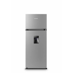 Frigider cu 2 Usi Heinner HF-HS205SWDE++ 206L Dozator Apa Control Mecanic cu Termostat Reglabil Lumina LED H 143.4CM Clasa E Argintiu