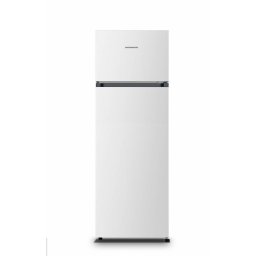Frigider cu 2 Usi Heinner HF-HS243E++ 243L Control Mecanic cu Temostat Reglabil Lumina LED Usi Reversibile H 161CM Clasa E Alb