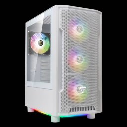 Carcasa PC Gamdias Athena M6 Lite ATX Mid Tower Iluminare aRGB fara Sursa Alb