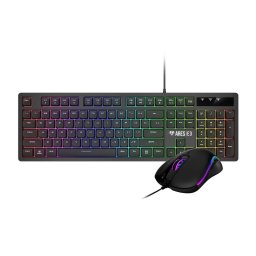 Kit Tastatura si Mouse Gaming Gamdias Ares E3 Combo Iluminare RGB Negru