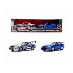 Set Masinute Metalice Simba Fast&Frious Brian's Nissan Skyline Gt-r(bnr34) Scara 1:32