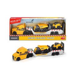 Trailer Volvo Mack Simba Cu Basculanta Si Tractor Galben