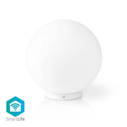 Lampa LED Inteligenta Nedis SmartLife Mood Light Diametru 20CM 360 Lumeni Lumina RGB + Alba 2700 - 6500K 5W Wi-Fi Sticla Alb