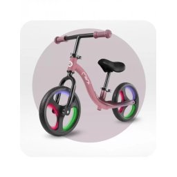 Bicicleta de Echilibru fara Pedale Momi Isoka Roti 10Inch Lumini LED Varsta 2 Ani+ Roz