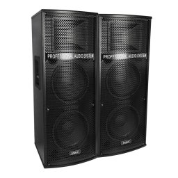 Set 2 Boxe Audio Samus Twin Sound 22 Pro Radio FM Bluetooth 5.0 Telecomanda + Microfon fara Fir RMS 2x120W Negru