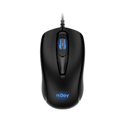 Mouse nJoy Cu Fir WR390 USB Iluminare LED Negru