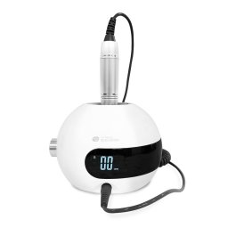 Freza Electrica Profesionala pentru Unghii Rio Beauty NASP 30000RPM Aluminiu Directie Duala 11 Accesorii Afisaj LCD Argintiu/Alb