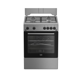 Aragaz Beko FBSHT62111GX 4 Arzatoare Aprindere Electrica Rotisor Iluminare Cuptor Inox/ Silver
