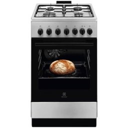 Aragaz Mixt Electrolux LKK520022X 4 Arzatoare pe Gaz Siguranta Plita Aprindere Integrata Cuptor Electric 57L SteamBake AirFry Timer Grill Electric Clasa A 50CM Inox
