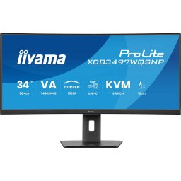 Monitor LED Curbat Iiyama ProLite XCB3497WQSNP-B1 34 inch UWQHD VA 0.4ms 120Hz Black