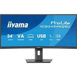 Monitor LED Curbat Iiyama ProLite XCB3494WQSU-B1 34 inch UWQHD VA 0.4ms 120Hz Black