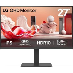 Monitor LED LG 27BA45QB-B 27 inch QHD IPS 5ms 100Hz Black