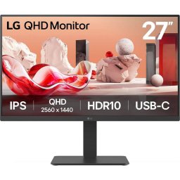 Monitor LED LG 27BA65QB-B 27 inch QHD IPS 5ms 100Hz Black