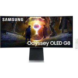 Monitor OLED Gaming Curbat Samsung Odyssey G8 G85SD S34DG850SU 34 inch UWQHD 0.03ms 175Hz White