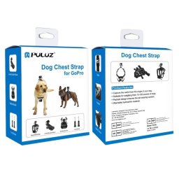 Accesoriu Camera Video Actiune PULUZ PU156 Curea de Piept pentru Caini Compatibila cu GoPro / Insta360 / DJI Action Negru