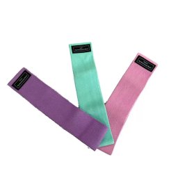 Set 3 Benzi Elastice Techfit 3 Grade Diferite De Rezistenta Poliester Si Latex Saculet Transport Roz / Mov / Verde