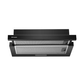 Hota Telescopica Pyramis Sliding Black Matt Enameled 1MT 60cm 100W Clasa C Negru