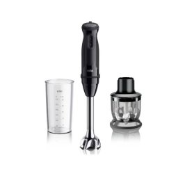 Blender De Mana Braun MultiQuick 3 MQ30201M 900W 2 Viteze Tocator 350Ml Pahar Gradat 600Ml Negru