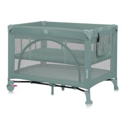 Patut Pliabil Lionelo Laura cu Doua Nivele Deschidere Laterala Include Salteluta si Geanta de Transport Roti de la Nastere pana la 15KG 102x74CM Verde